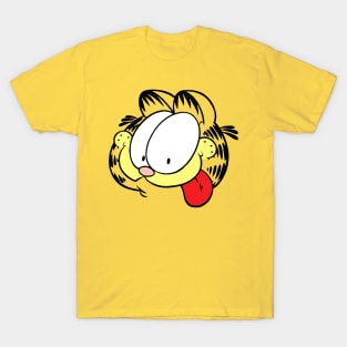 Goofy Face Orange Lasagna Cat T-Shirt